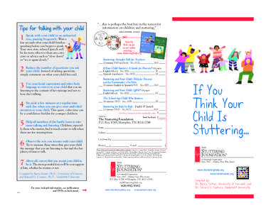 if_you_think_online_Layout[removed]:37 AM Page 1  T i ps f o r t a l k i n g w i th y o u r c h i l d Speak with your child in an unhurried way, pausing frequently. Wait a few seconds after your child finishes