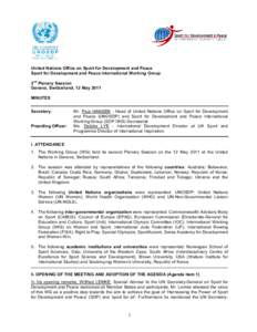 Sport / Palestinian Paralympic Committee / Right To Play / Australian Sports Commission / International development