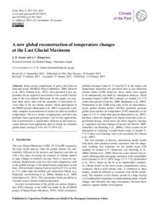 cess  Climate of the Past  Open Access