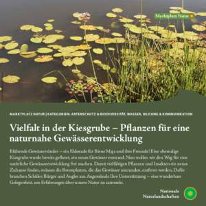 Foto: Flora, Bernd Eichhorn  Marktplatz Natur marktplatz Natur | Kategorien: Artenschutz & Biodiversität, Wasser, Bildung & Kommunikation