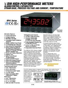 1⁄8 DIN High-Performance Meters