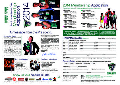 2014  Peel Thunder Football Club Membership Application