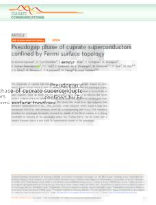 Pseudogap phase of cuprate superconductors confined by Fermi surface topology