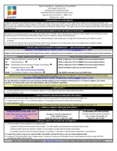 State of New Mexico - Department of Transportation  IIDF.Rev[removed]Traffic Safety Division (TSD) INSTRUCTIONS FOR APPLICATION