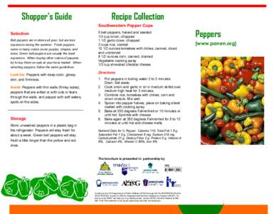 Shopper’s Guide  Recipe Collection Southwestern Pepper Cups  Selection