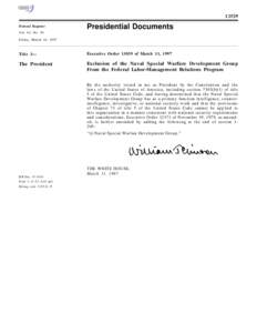 12529 Federal Register Presidential Documents  Vol. 62, No. 50