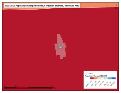 ´  [removed]Population Change -9.2%by Census Tract for Brainard, Nebraska Area NE-92