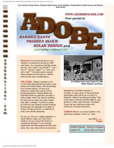 Building adobe homes, rammed earth, green building, adobe houses, and passive solar homes