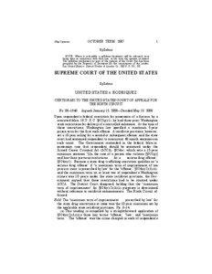 Armed Career Criminal Act / Sentencing / United States Federal Sentencing Guidelines / Taylor v. United States / Habitual offender / Mandatory sentencing / Appeal / James v. United States / United States federal probation and supervised release / Law / Criminal procedure / United States v. Rodriquez