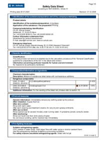 Page 1/5  Safety Data Sheet according toEC, Article 31 Printing date