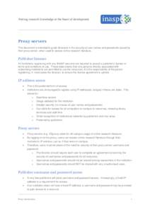 Internet / Password / Proxy server / Network architecture / Internet protocols / Computer security / Password strength / Digital self-defense / Internet privacy / Computing / Computer networking