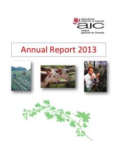 Annual Report 2013  Table of Contents Message from the Chair......................................................................................................... 2 Message from the CEO ..............................