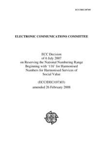 ECC Decision (07) XX on HESC