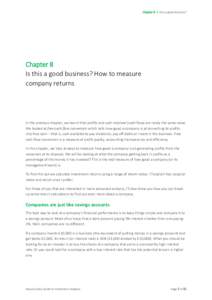 Chapter 8 Is this a good business?  Chapter 8 Is this a good business? How to measure company returns