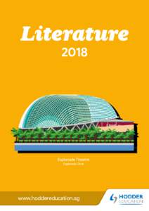 Literature 2018 Esplanade Theatre Esplanade Drive