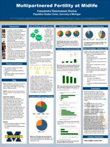 Multipartnered Fertility at Midlife Cassandra Rasmussen Dorius Population Studies Center, University of Michigan Funding support from the NIH and the Eunice Kennedy Shriver National Institutes for Child Health and Human 