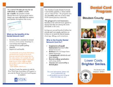 Steuben County  New York State Association of Counties Dental Network Card Enrollment Form Last Name: