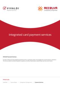 VIVALDI Payment Services Integrated card payment services  VIVALDI Payment Services