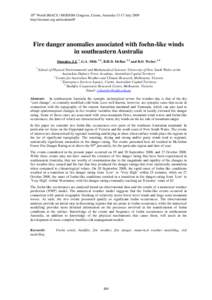 Foehn wind / Atmospheric dynamics / Bushfires in Australia / Humidity / Wildfire / Atmospheric sciences / Meteorology / Wind