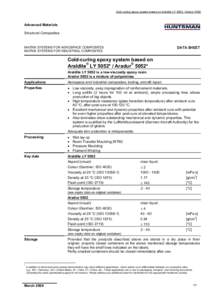 Cold-curing epoxy system based on Araldite LY[removed]Aradur[removed]Advanced Materials Structural Composites  MATRIX SYSTEMS FOR AEROSPACE COMPOSITES