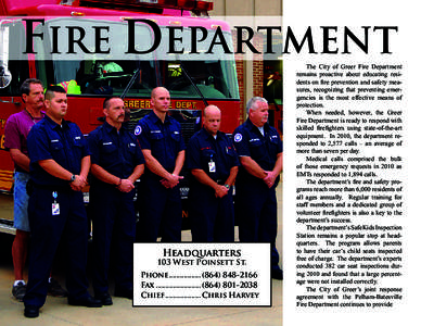 Volunteerism / Firefighter / Public safety / Fire prevention / Greer /  South Carolina / Public administration / South Carolina / Firefighting / Fire departments / Volunteer fire department