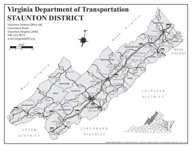 Virginia Department of Transportation / U.S. Route 340 / Geography of the United States / Staunton-Waynesboro micropolitan area / Staunton /  Virginia / Virginia