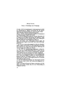 Michael Gromm Horno – Chronologie eines Untergangs 30. März 1993 Die brandenburgische Landesregierung beschließt