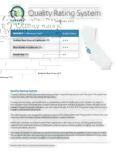 Quality Rating System JANUARY 2014 REGION 9 — Monterey Coast*  Quality Rating