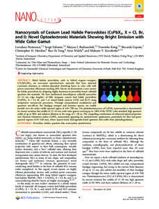 Mineralogy / Perovskite / Solar power / Quantum chemistry / Chemistry / Condensed matter physics / Crystal / Quantum dot / Nature