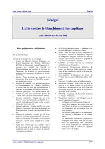 www.Droit-Afrique.com  Sénégal Sénégal Lutte contre le blanchiment des capitaux