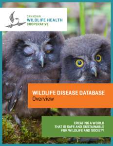 WILDLIFE DISEASE DATABASE Overview CREATING A WORLD THAT IS SAFE AND SUSTAINABLE FOR WILDLIFE AND SOCIETY