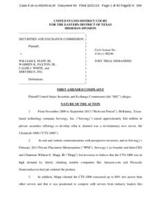 Case 4:16-cvALM Document 40 FiledPage 1 of 40 PageID #: 394  UNITED STATES DISTRICT COURT FOR THE EASTERN DISTRICT OF TEXAS SHERMAN DIVISION __________________________________________