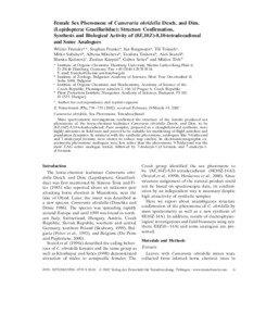 Female Sex Pheromone of Cameraria ohridella Desch. and Dim. (Lepidoptera: Gracillariidae): Structure Confirmation, Synthesis and Biological Activity of (8E,10Z)-8,10-tetradecadienal