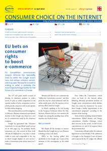 SPECIAL REPORT | [removed]April[removed]With the support of CONSUMER CHOICE ON THE INTERNET http://w w w.eurac tiv.com/sec tions/consumer- choice-internet