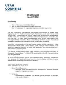 Physical ergonomics / Ergonomics / Musculoskeletal disorders / Occupational safety and health / Repetitive strain injury / Carpal tunnel syndrome / Human factors and ergonomics / Elbow / Sitting