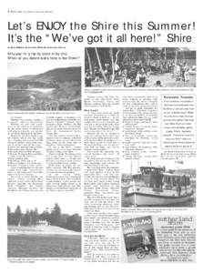 4 Shire Life Local Edition – December 2003 #77  Let’s ENJOY the Shire this Summer! It’s the “We’ve got it all here!” Shire by Bob Walshe, Sutherland Shire Environment Centre