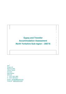 Gypsy and Traveller Accommodation Assessment North Yorkshire Sub-region – [removed]arc4 Studio 2C