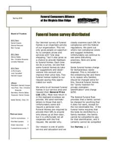 Funeral Consumers Alliance of the Virginia Blue Ridge Spring[removed]Funeral home survey distributed