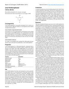 Report on Carcinogens, Twelfth Edition  ([removed]Table of Contents:  http://ntp.niehs.nih.gov/go/roc12