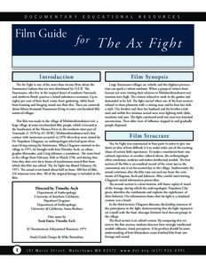 Films / The Ax Fight / Napoleon Chagnon / Yanomami / Ethnographic film / Tim Asch / John Marshall / War / Marvin Harris / Anthropology / Visual anthropology / Cultural anthropology