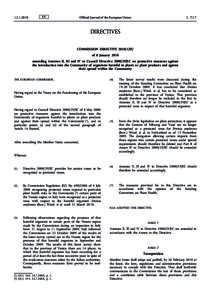 Commission DirectiveEU of 8 January 2010 amending Annexes II, III and IV to Council DirectiveEC on protective measures against the introduction into the Community of organisms harmful to plants or plant