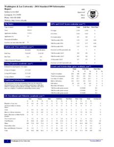 Washington & Lee UniversityStandard 509 Information Report