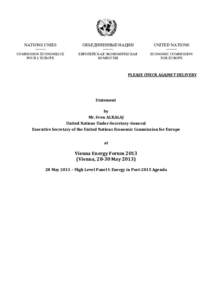 Energy economics / United Nations Economic Commission for Europe / Sustainability / Sustainable building / Sustainable energy / Renewable energy commercialization / Sustainable Energy for All / Sustainable development / OECD Environmental Performance Reviews / Energy policy / Energy / Environment