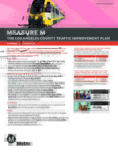 metro.net/theplan  THE LOS ANGELES COUNTY TRAFFIC IMPROVEMENT PLAN central los angeles The Metro Board of Directors voted to place a sales tax measure, titled the Los Angeles County Traffic Improvement Plan, on the Novem