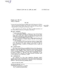 PUBLIC LAW 108–13—APR. 22, [removed]STAT. 613 Public Law 108–13 108th Congress