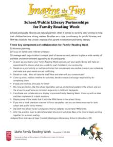 School library / Idaho Commission for Libraries / Public library