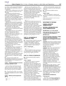 Federal Register / Vol. 77, No. 1 / Tuesday, January 3, [removed]Rules and Regulations accordance with paragraph (h)(3)(iii) of this section that a fixed-price order is not suitable; (B) Include a ceiling price in the orde