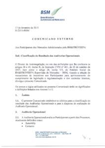 BSM / BM&FBOVESPA SUPERVlSÀO DE MERCADOS 17 de fevereiro de20l6-BSM