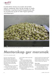 En potatis behöver inte bara vara en potatis. Det vet Anders Hugosson, potatisbonde i Skåne. Den går att förädla och utveckla till delikatesser i tjusig förpackning eller till grappaliknande vodka. För att utveckl