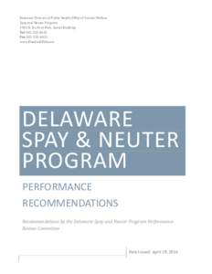Delaware Spay & neuter program